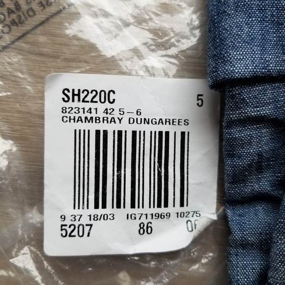 2011 nwt NEXT Direct 5-6 years boy girl chambray overalls - Picture 14 of 15